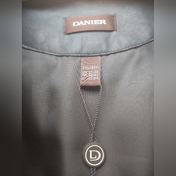 XXL Danier cool brown leather jacket, lined - Picture 5 of 6